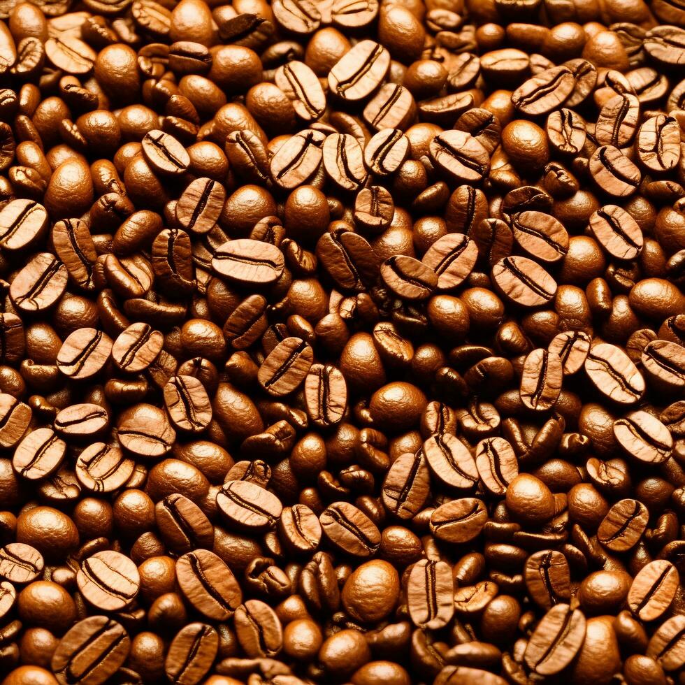 Freshly roasted coffee beans. Generative Artificial Intelligence photo