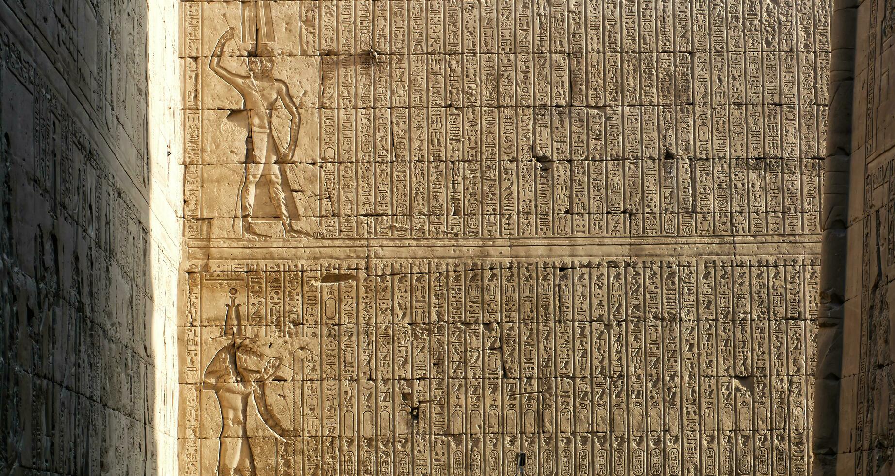 Luxor  Egypt  March 22, 2023 Hieroglyphs at the Karnak Temple. Egypt photo