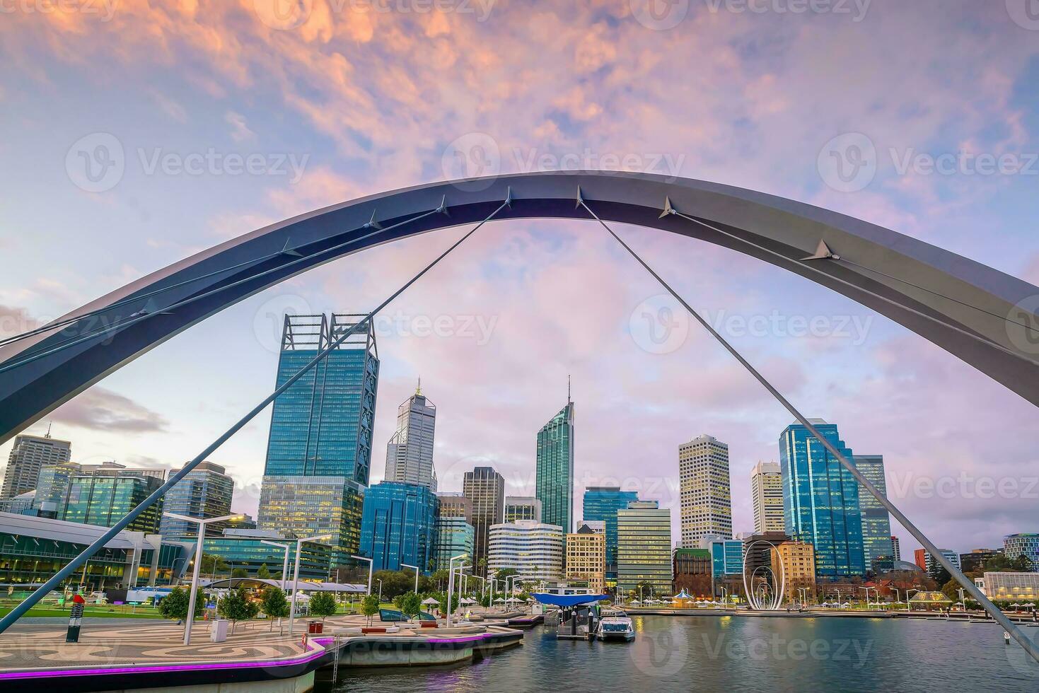 Perth downtown city skyline cityscape of Australia photo