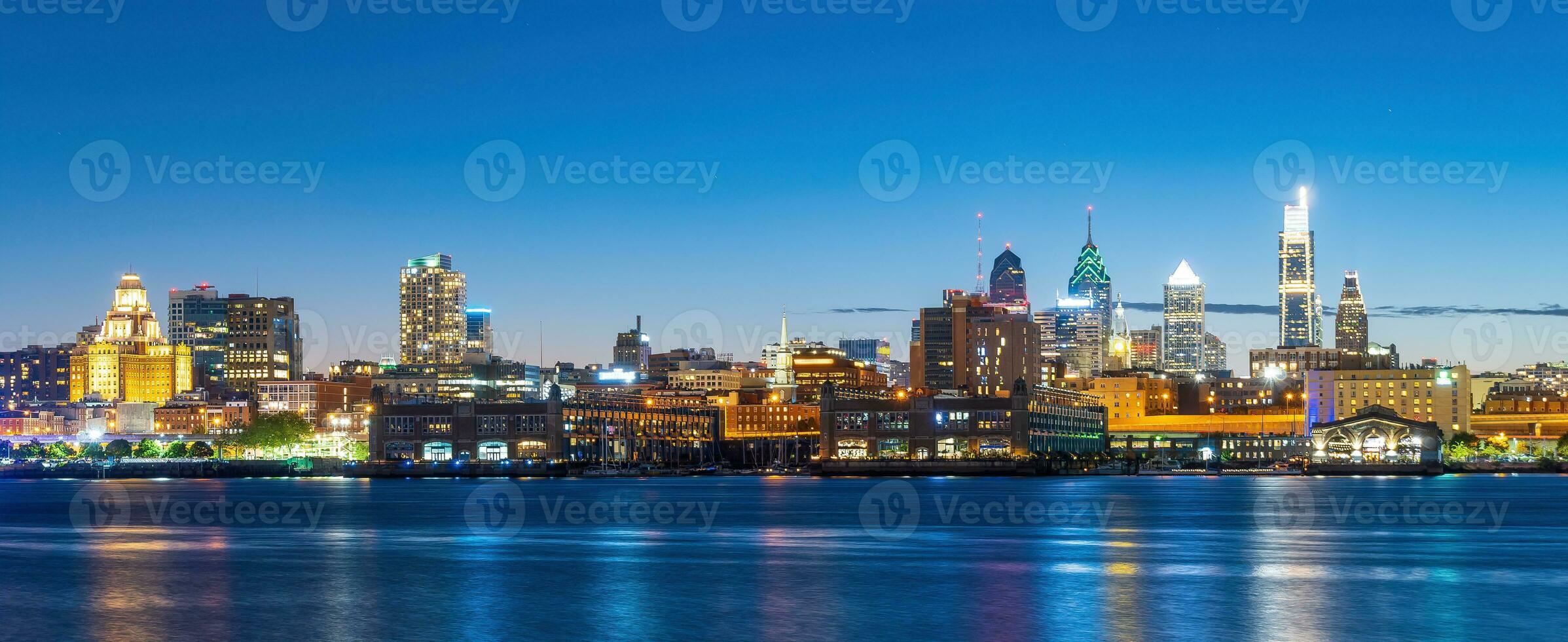 Philadelphia downtown city skyline, cityscape of  Pennsylvania photo