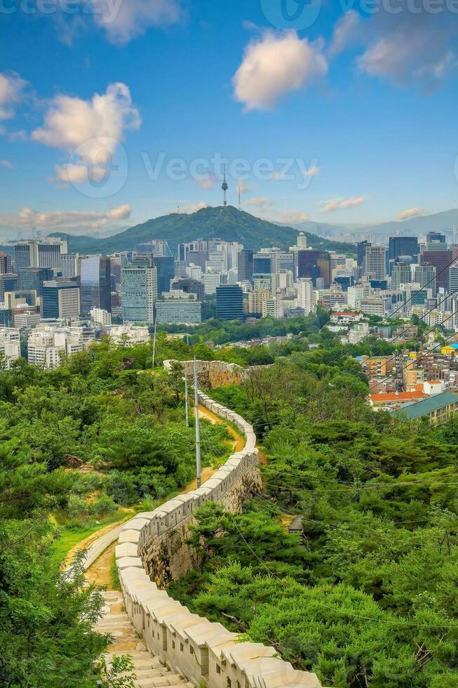 Downtown Seoul city skyline, cityscape of South Korea photo