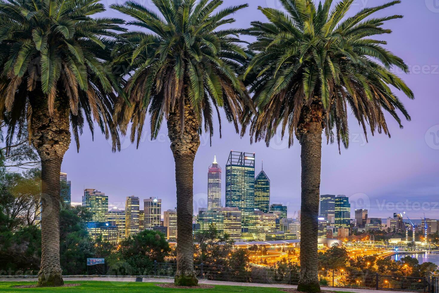 Perth downtown city skyline cityscape of Australia photo