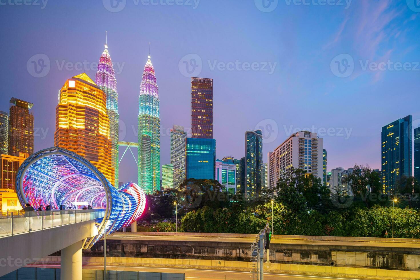 Downtown Kuala Lumpur city skyline, cityscape of Malaysia photo