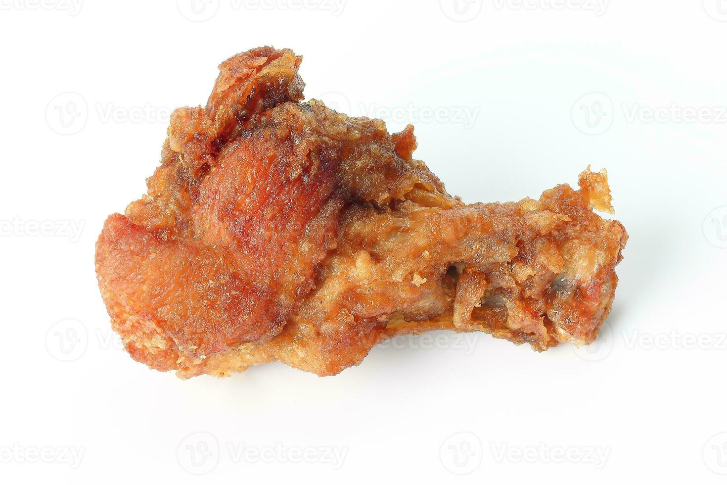 Deep Fried Chicken Wings Drumstick Nuggets Popcorns on white background photo