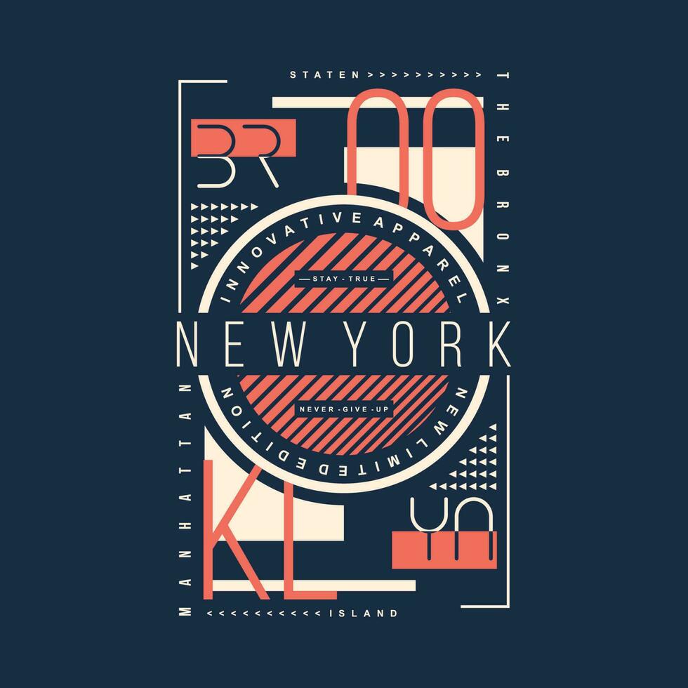 brooklyn texto marco gráfico tipografía, vector t camisa diseño, ilustración, bueno para casual activo