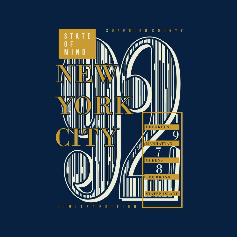 new york state of mind abstract graphic, typography vector, t shirt design illustration, good for ready print, and other use vector
