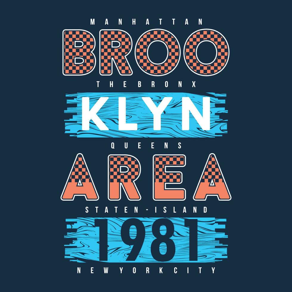 brooklyn resumen gráfico, tipografía vector, t camisa diseño ilustración, bueno para Listo imprimir, y otro utilizar vector