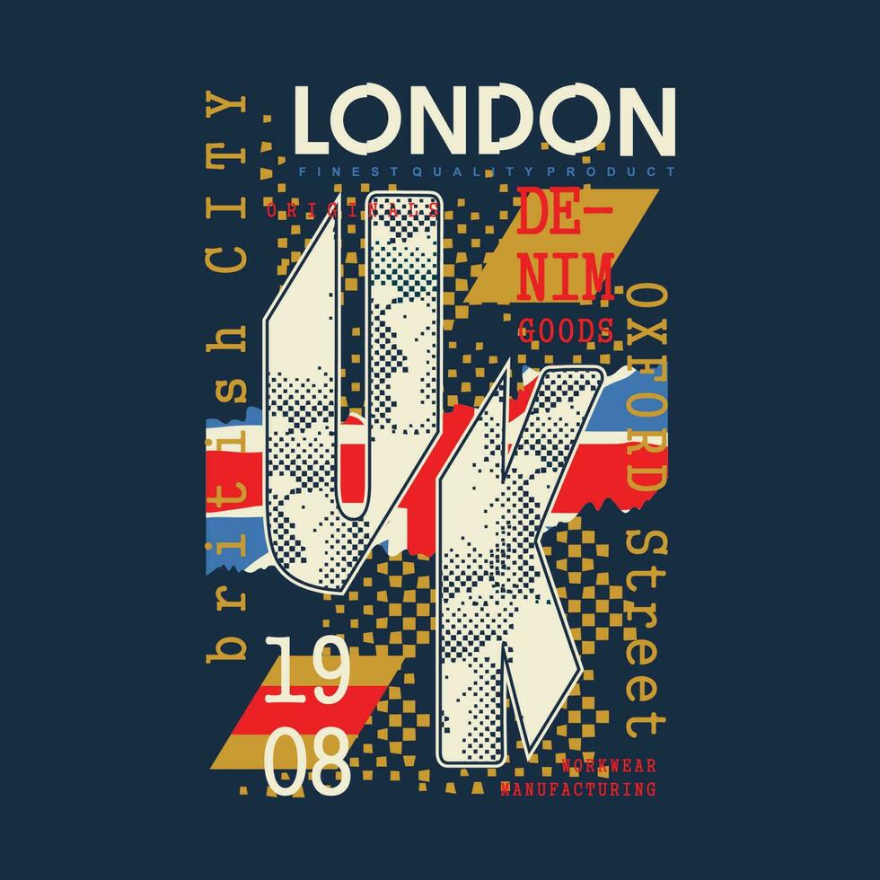 Londres resumen bandera gráfico, tipografía vector, t camisa diseño ilustración, bueno para Listo imprimir, y otro utilizar vector