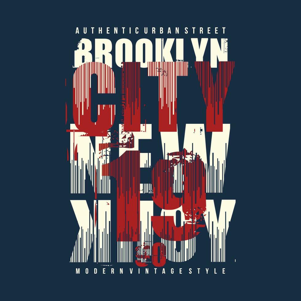 brooklyn nuevo York ciudad gráfico tipografía, vector t camisa diseño, ilustración, bueno para casual activo