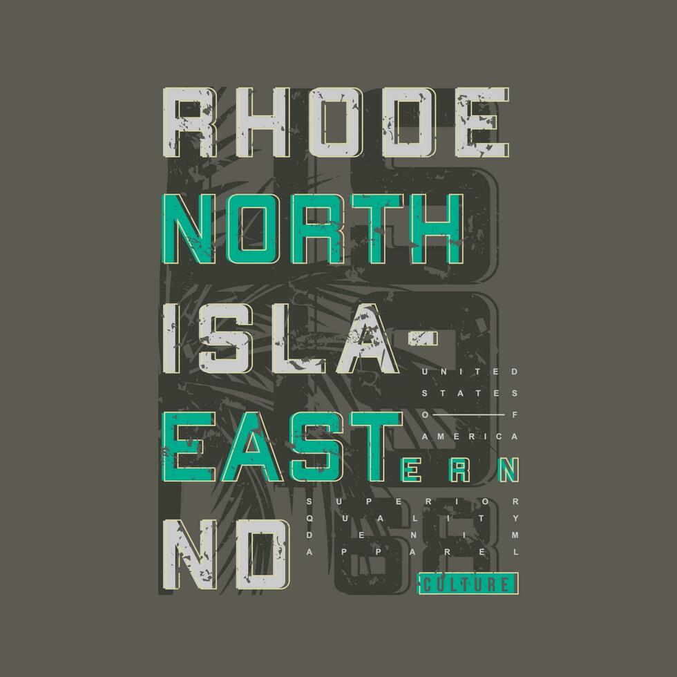 rhode island graphic fashion, typography vector, for t shirt print, casual style vector