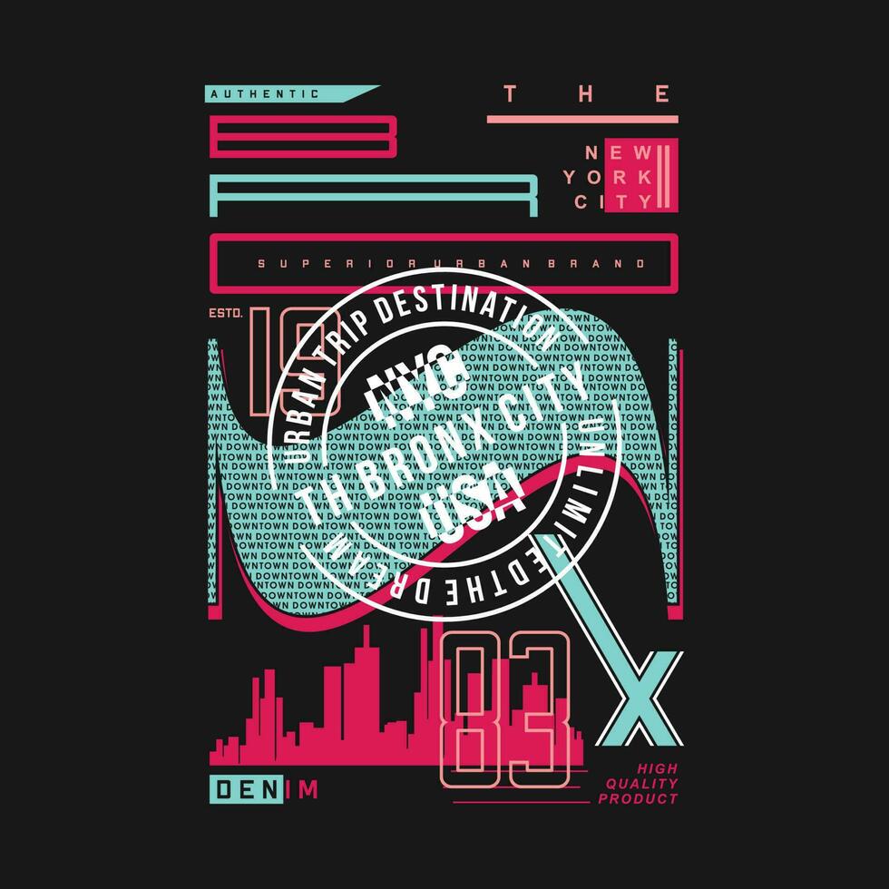 the bronx graphic, typography vector, t shirt design, illustration, good for casual style vector