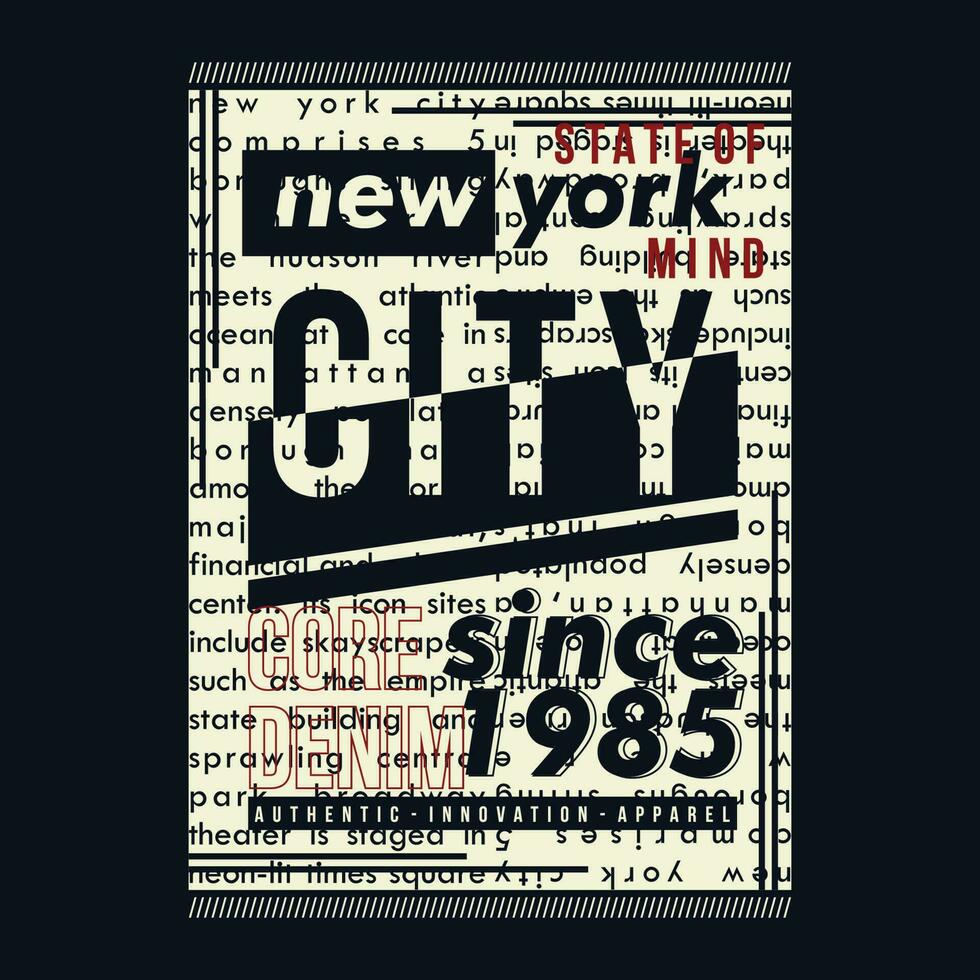 new york city abstract flat graphic, typography vector, t shirt design illustration, good for ready print, and other use vector