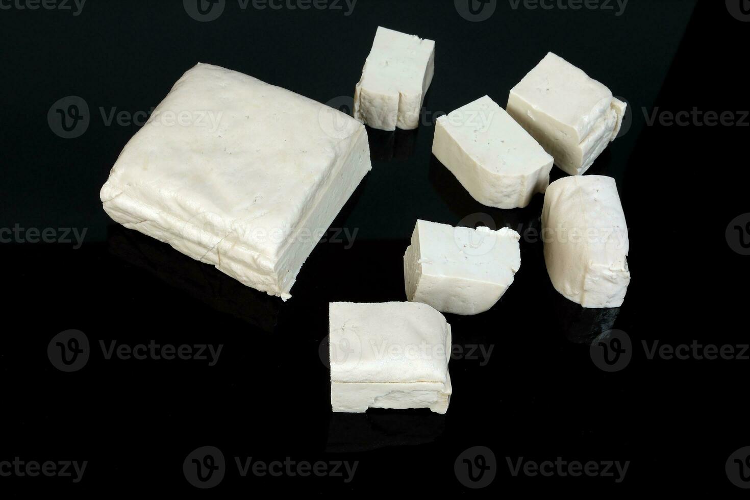 Bean curd tofu block soft healthy fresh white vegetable soya protein photo