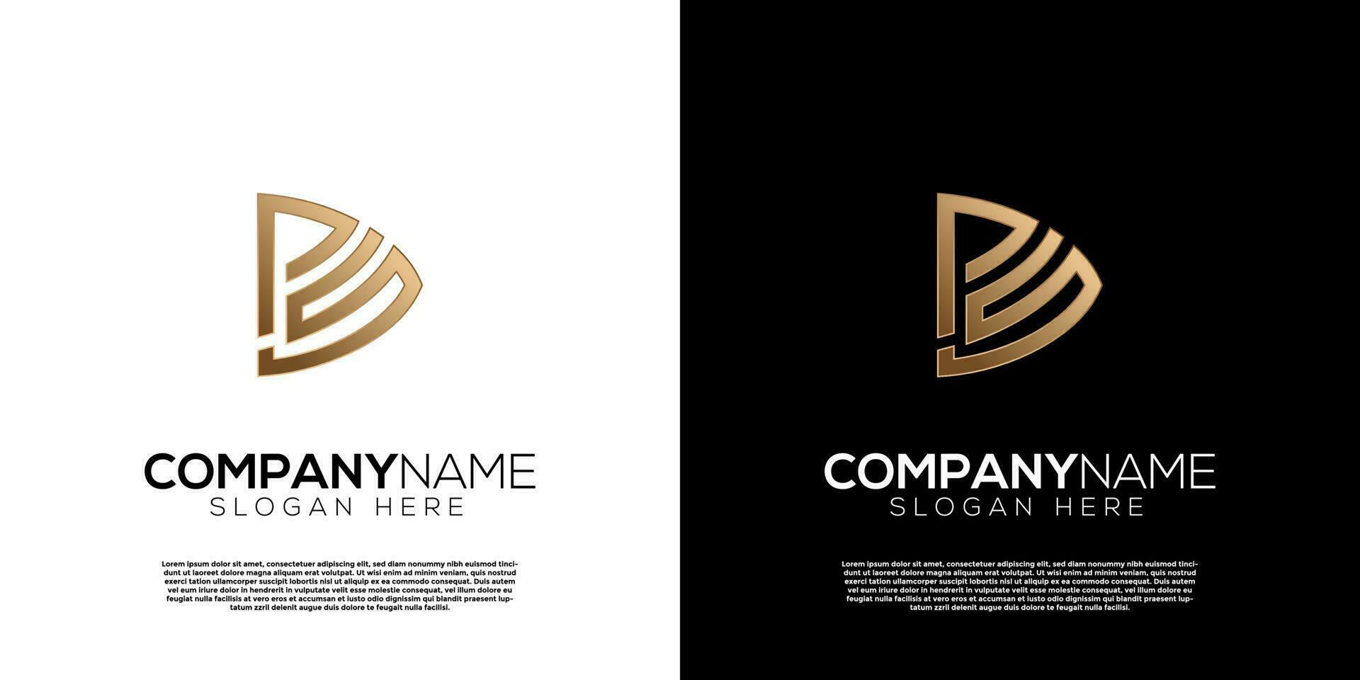 vector oro monograma y PD o pags s re letra logo. creativo logo inspiración