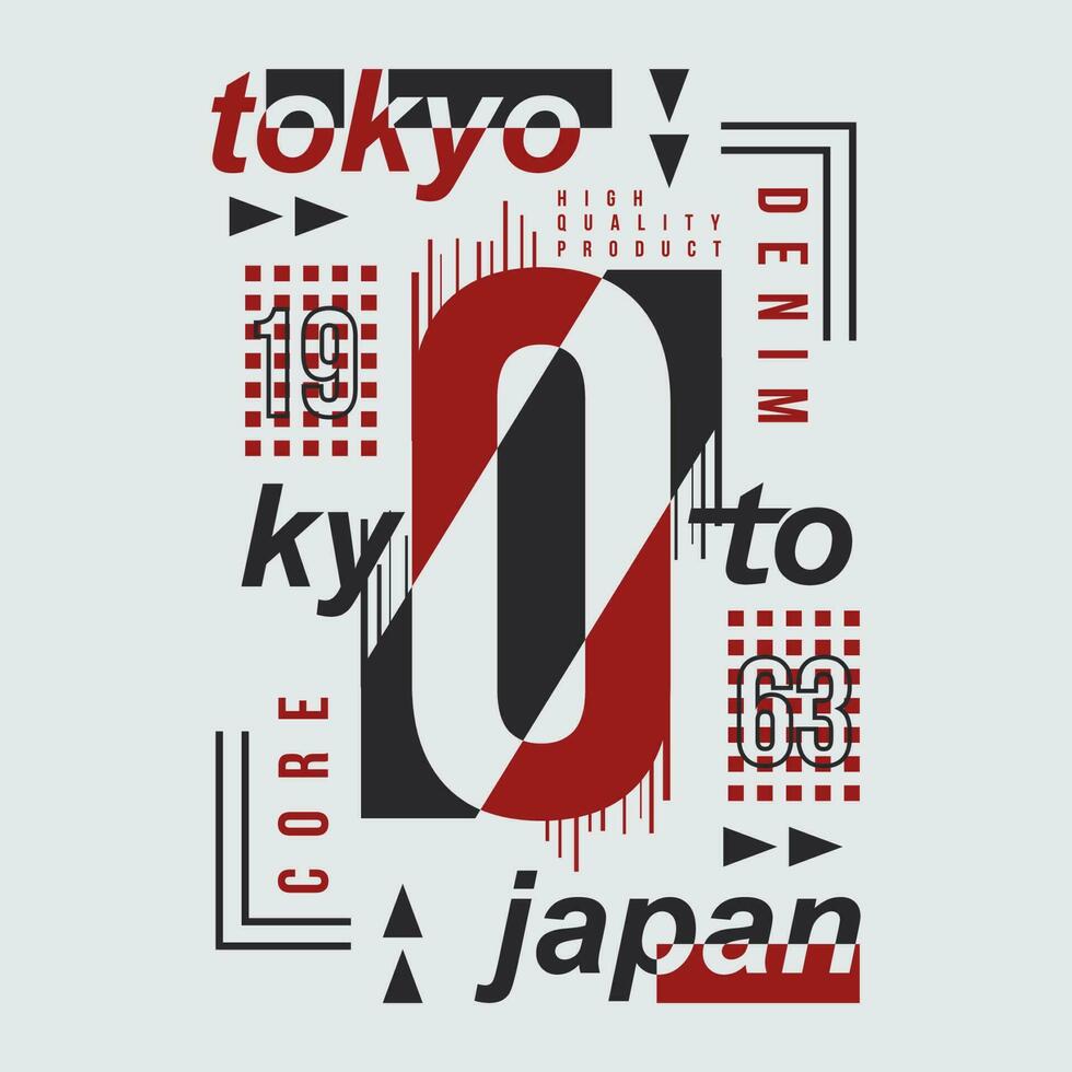 tokyo japan, east asia, graphic design, typography vector, illustration, for print t shirt, cool modern style vector