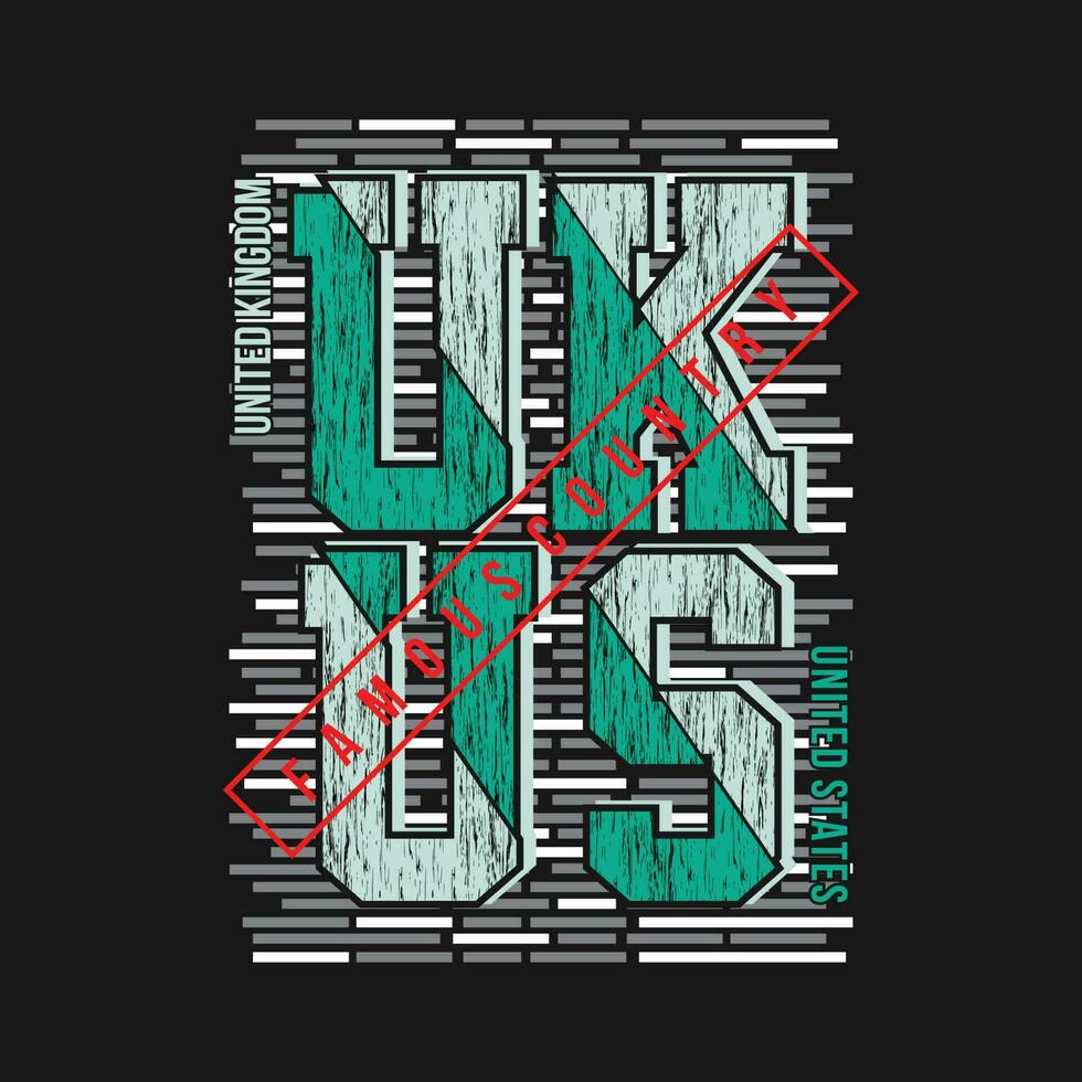 uk, us famous country abstract graphic, typography vector, t shirt print, casual style, and other use vector