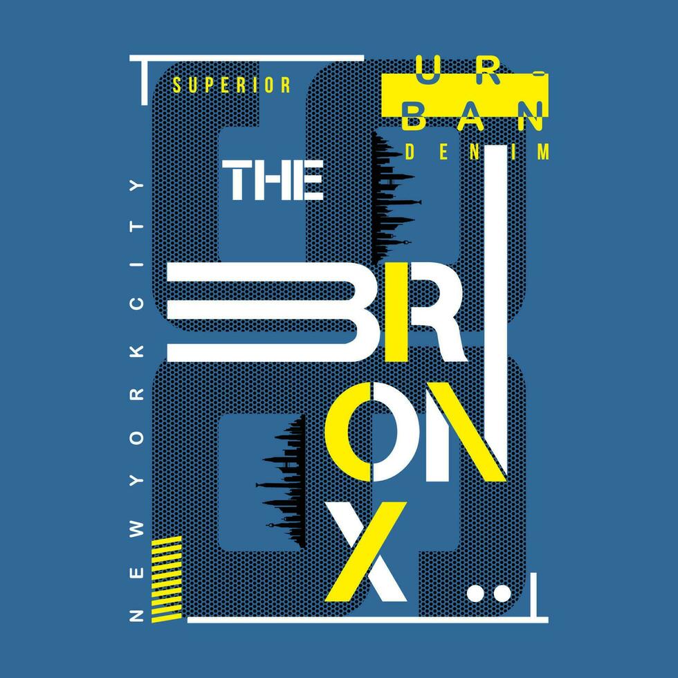 el bronx letras tipografía vector, resumen gráfico, ilustración, para impresión t camisa vector