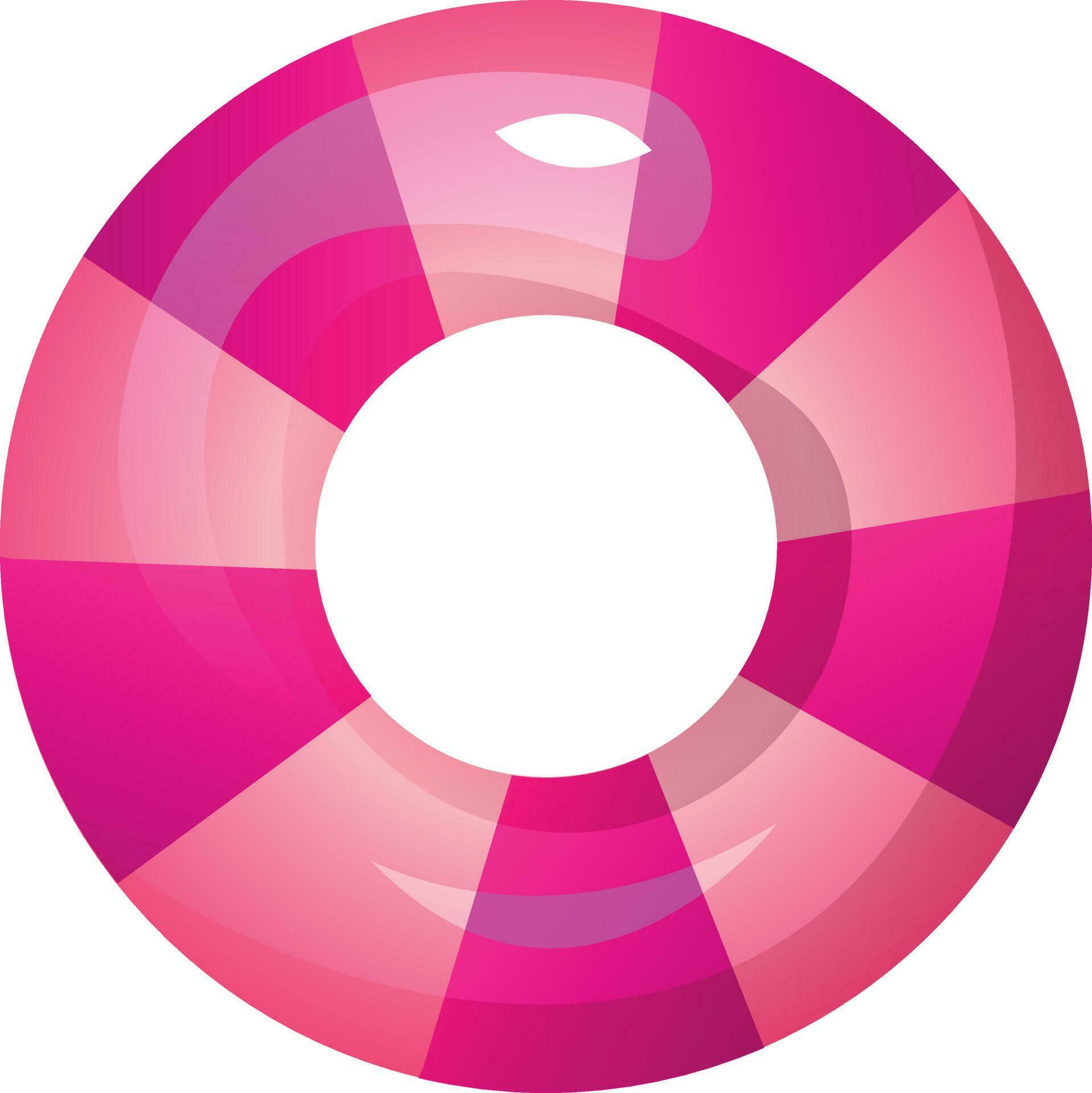 Pink rubber swim rings for water floating. Swimming circle lifesaver