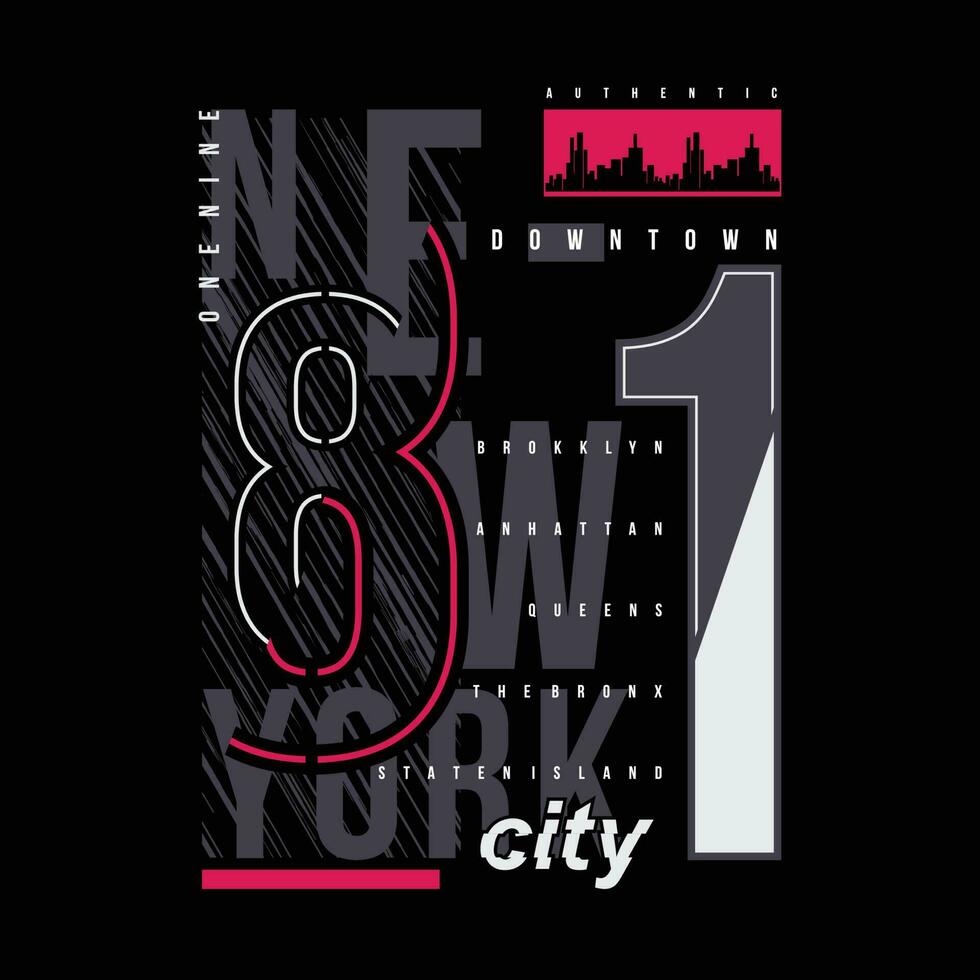 brooklyn abstract graphic, typography vector, t shirt design illustration, good for ready print, and other use vector