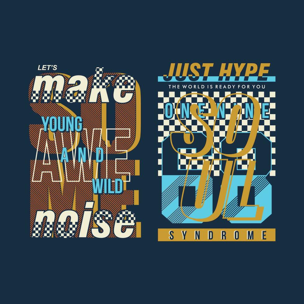 conjunto de eslogan letras deportivo gráfico t camisa diseño, tipografía vector, ilustración, casual estilo vector