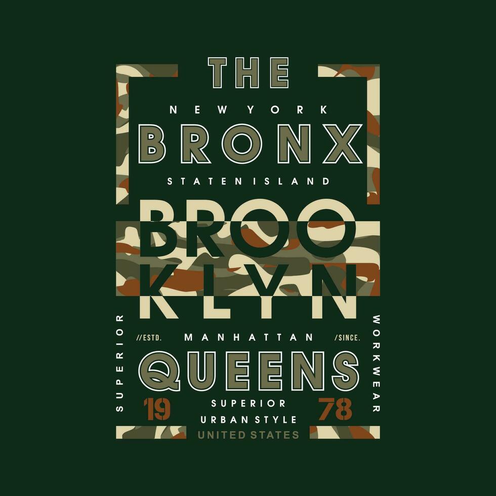 el bronx Ejército tema gráfico, tipografía vector, t camisa diseño, ilustración, bueno para casual estilo vector