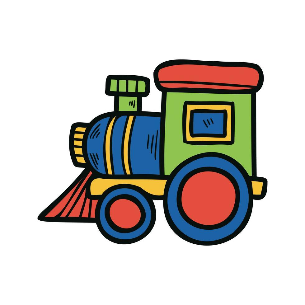 isolate train illustration toy vector