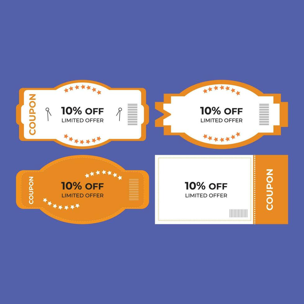 coupon fashion ticket card element template for graphics design. Vector illustration new