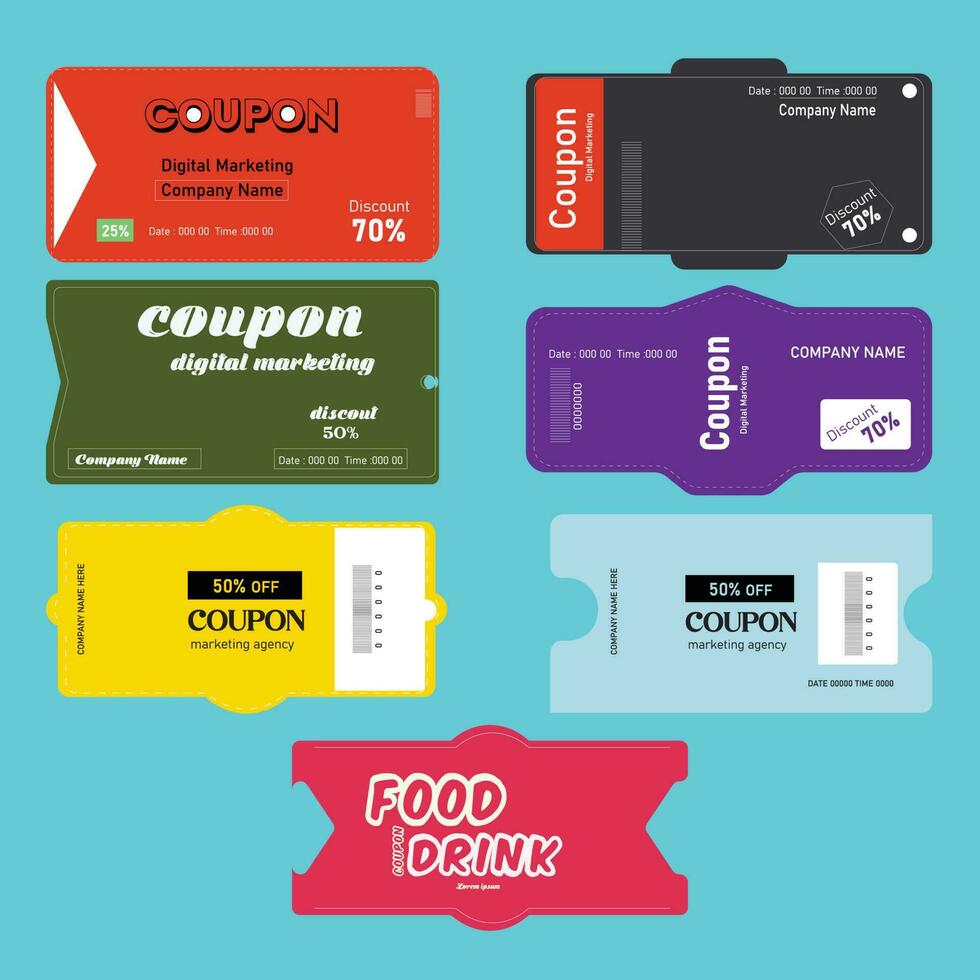 coupon fashion ticket card element template for graphics design. Vector illustration new