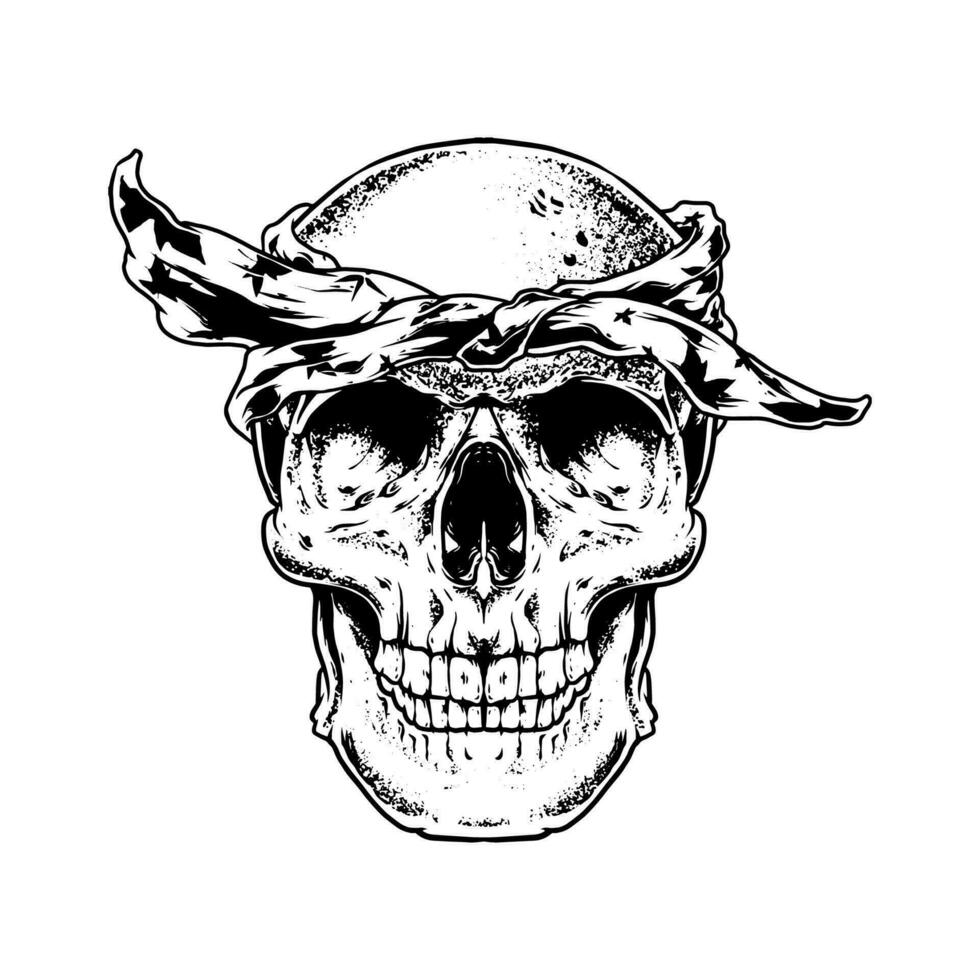 cabeza cráneo humano negro y blanco vector