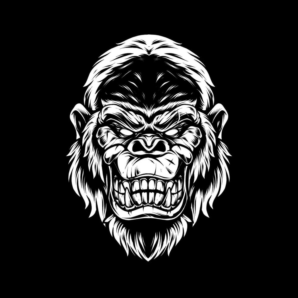 SMILE GORILLA EXPRESSION vector