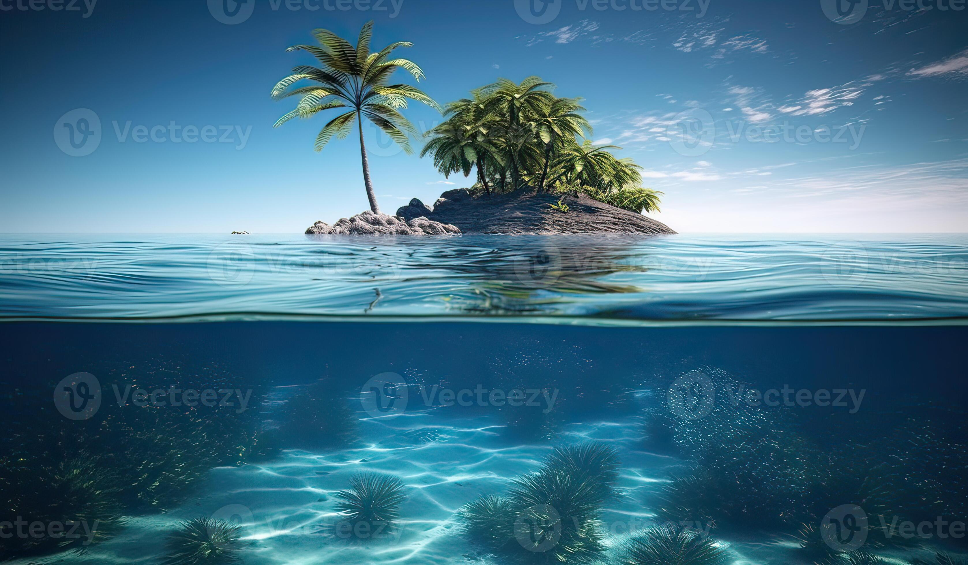 Underwater Landscape Custom Printed Wallpaper l Dekonil