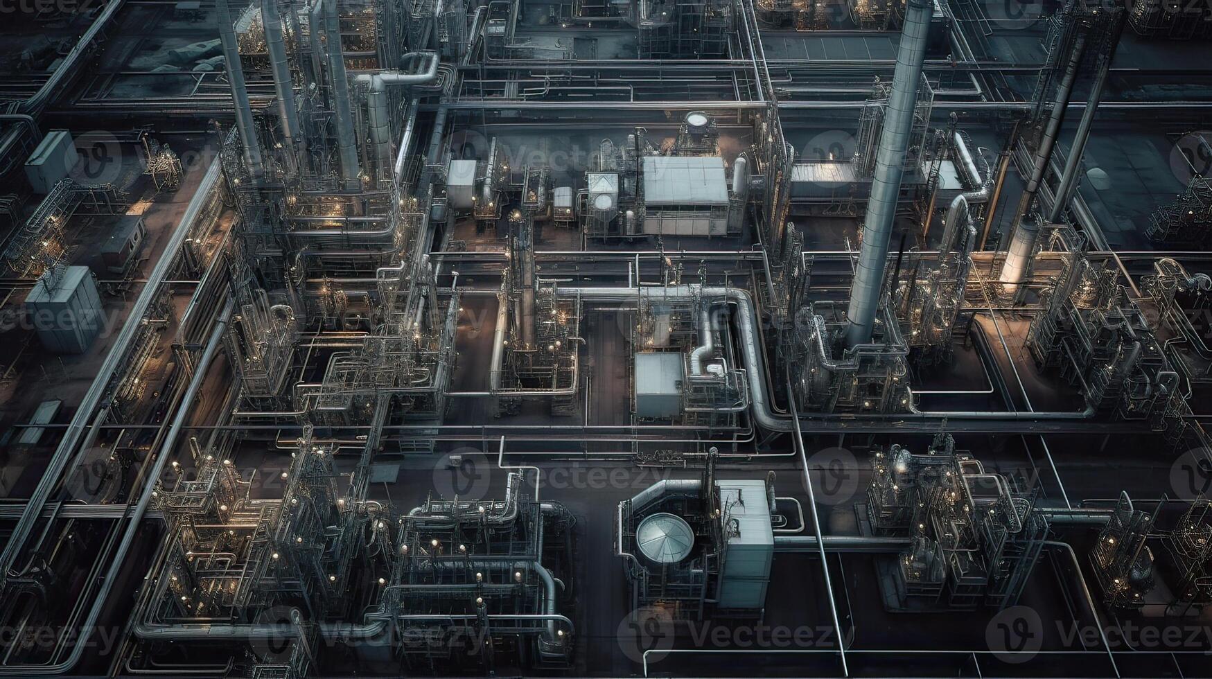Aerial top view oil and gas refinery background, Business petrochemical industrial, Refinery oil and gas factory power and fuel energy, Ecosystem and healthy environment concepts. . photo