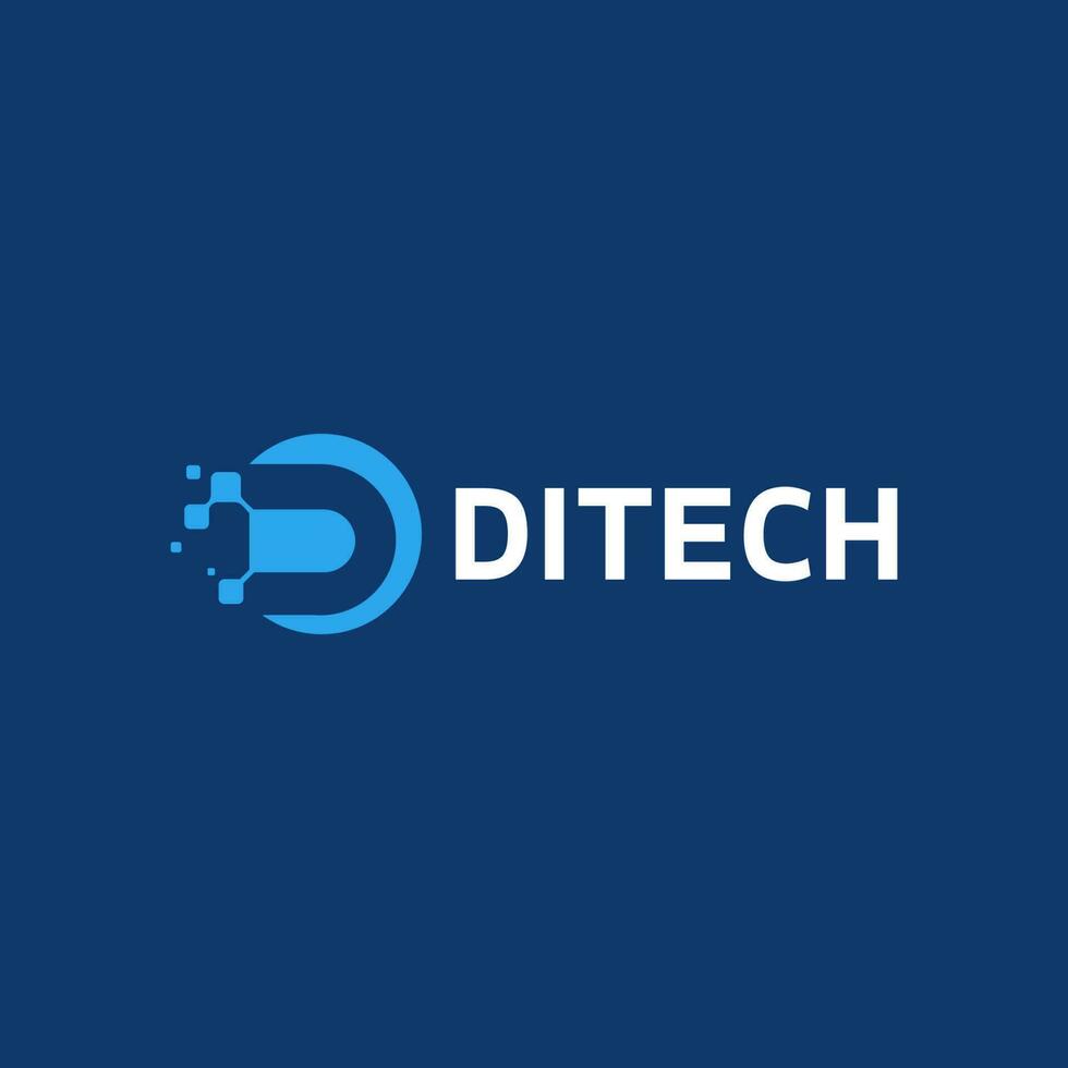 Letter D Simple Modern Logo vector
