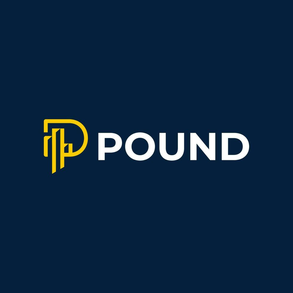 Letter P Simple Modern Logo vector
