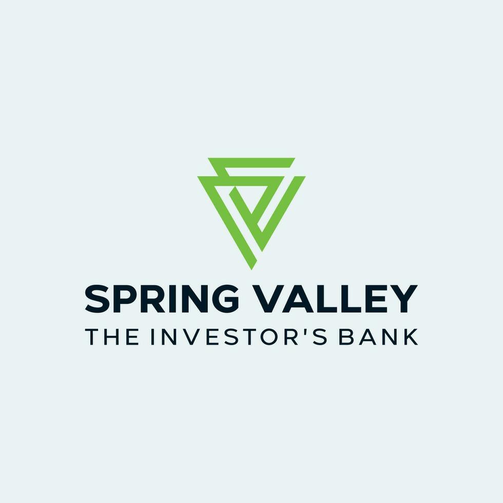 Letter SV VS Simple Modern Logo vector