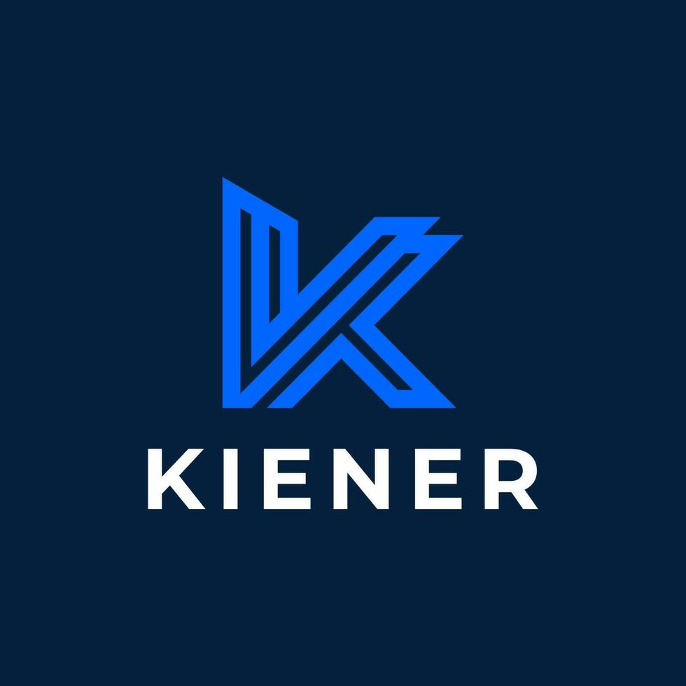 Letter K Simple Monogram Logo vector