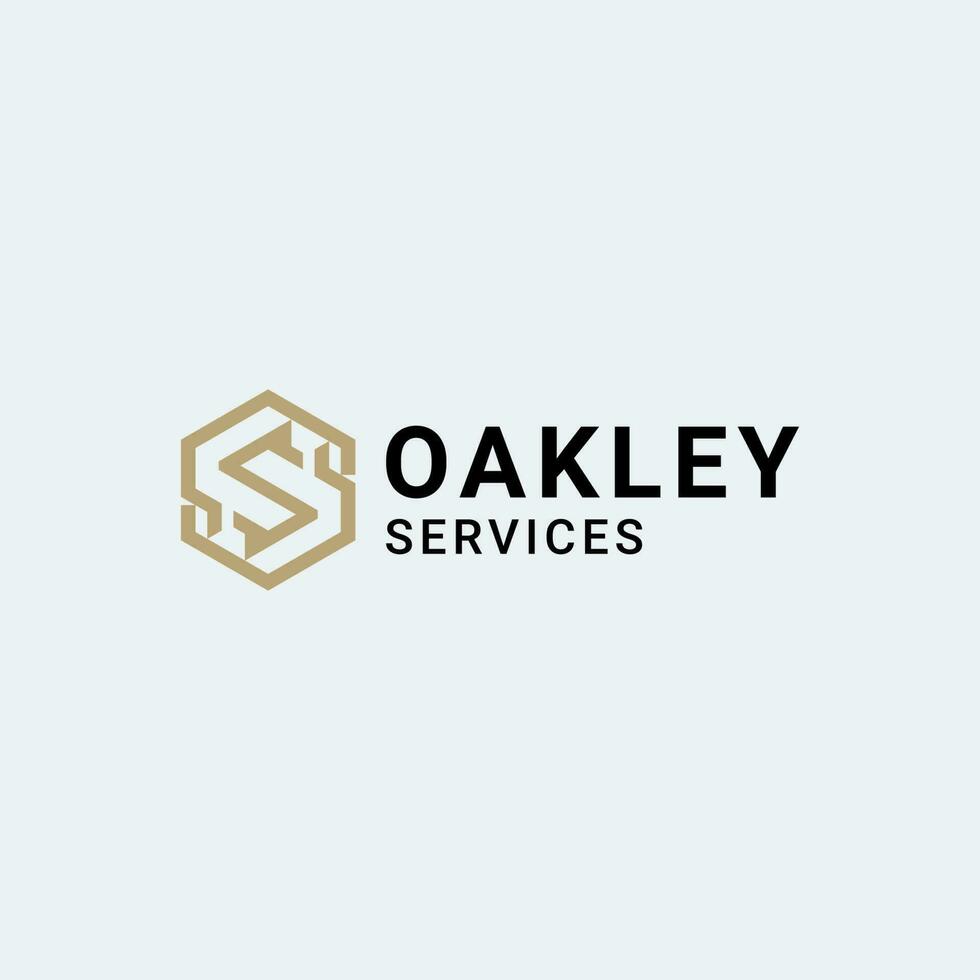 Letter SO OS Simple Modern Logo vector