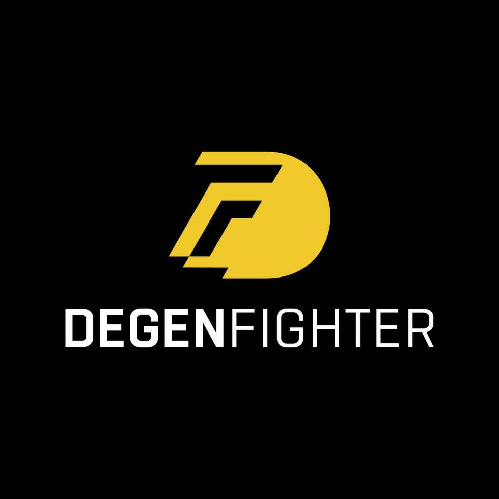 Letter DF FD Simple Modern Logo vector