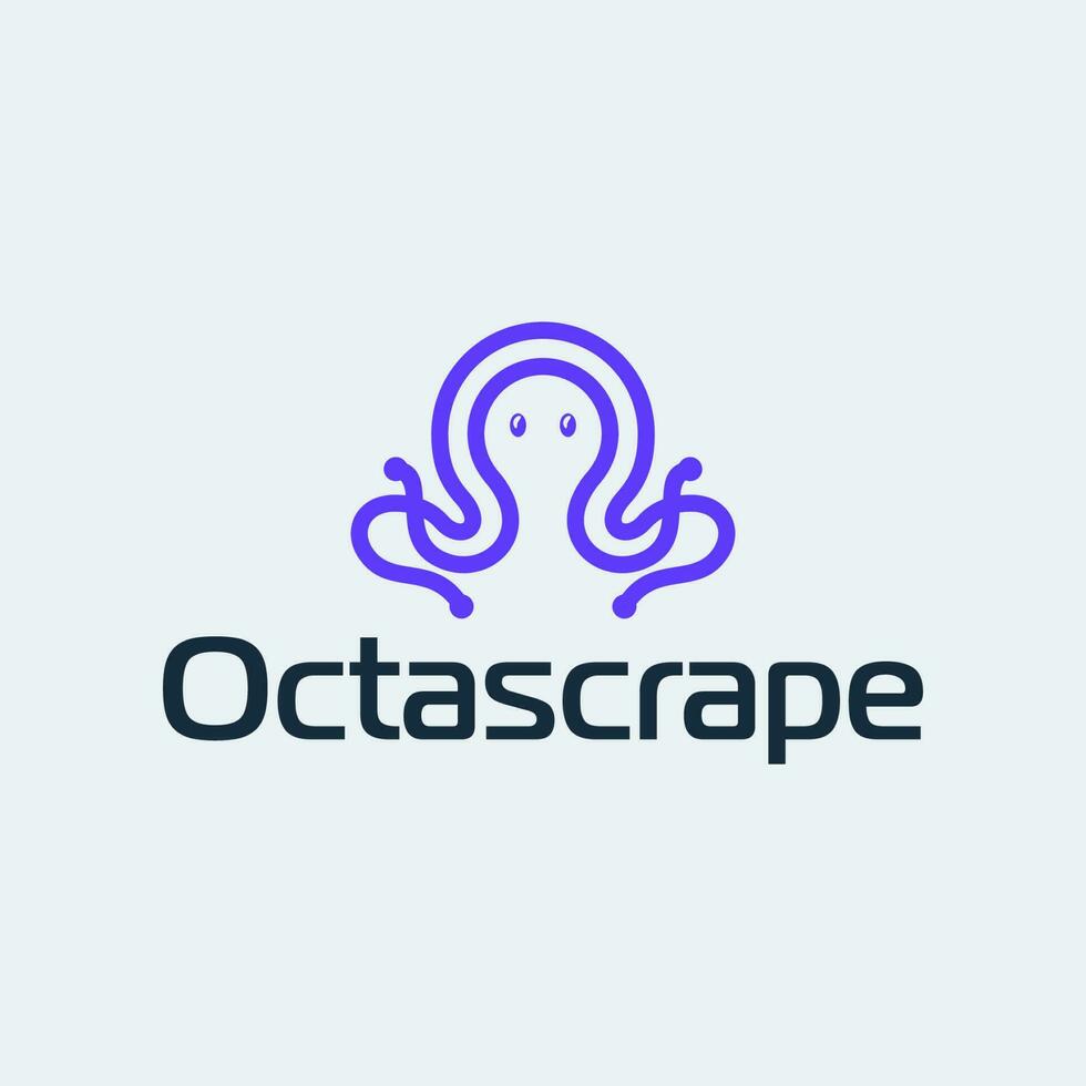 Simple Logo Octascrape Geometris vector