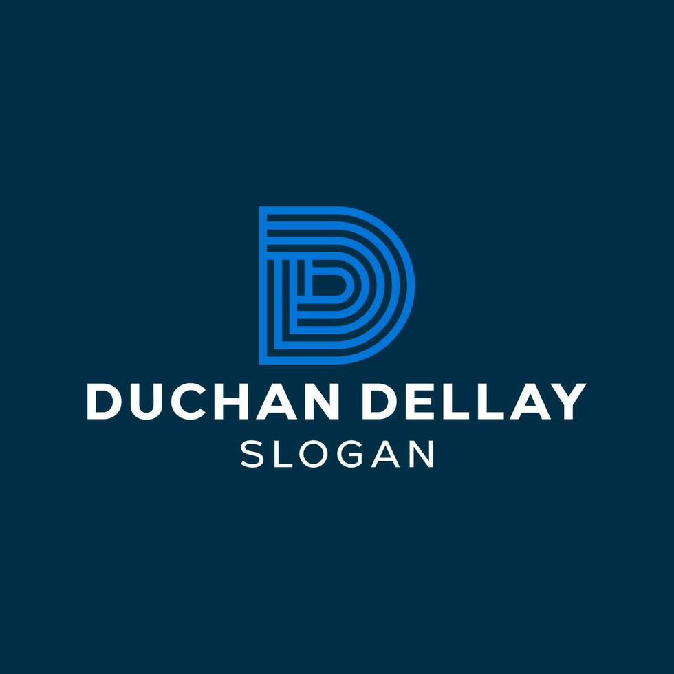 Letter DD Simple Modern Logo vector
