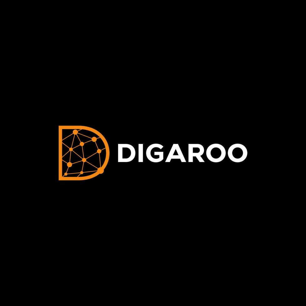 Letter D Simple Modern Logo vector