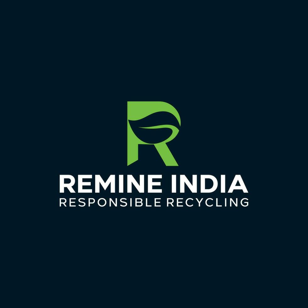 Letter R Simple Modern Logo vector