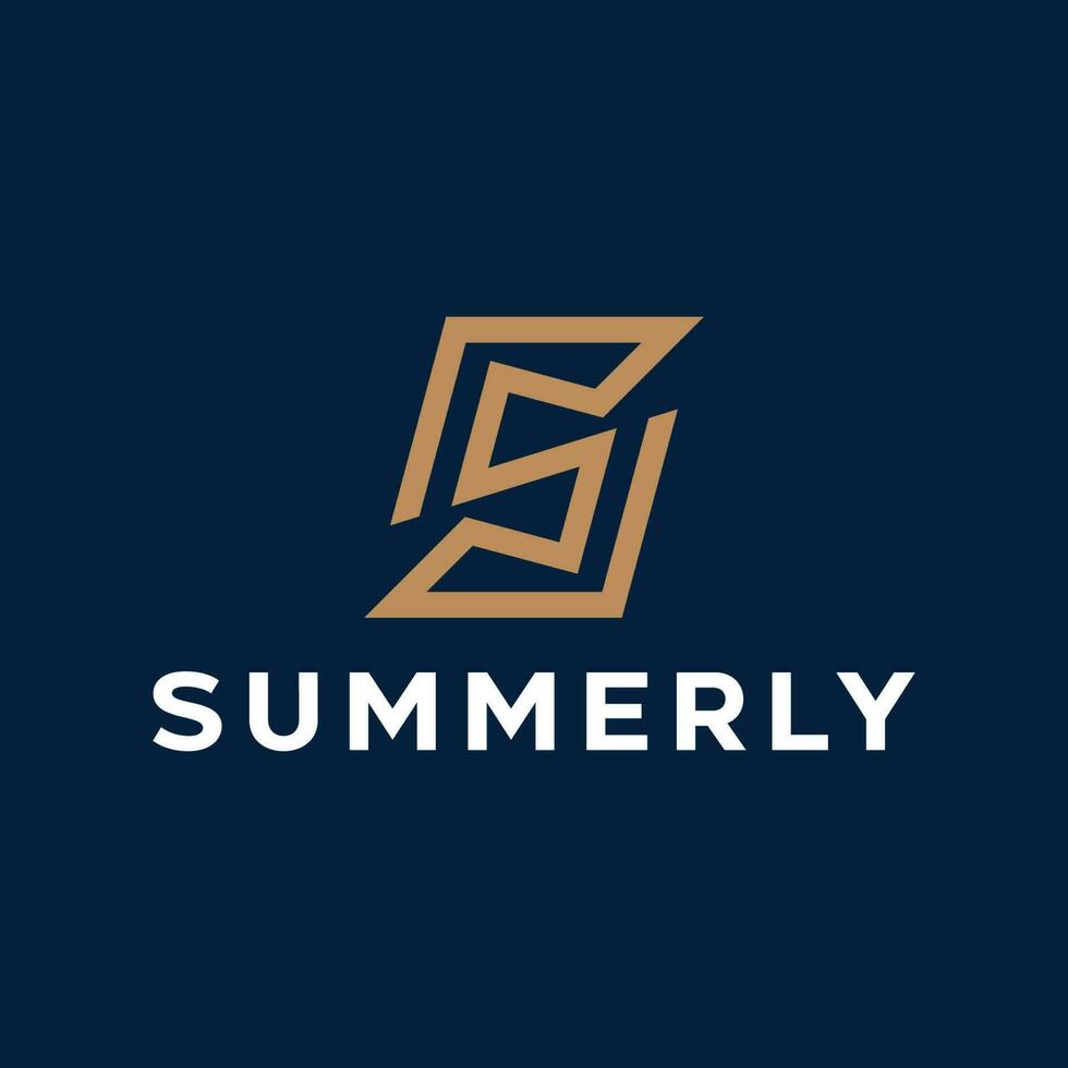 Letter S Simple Monogram Logo vector