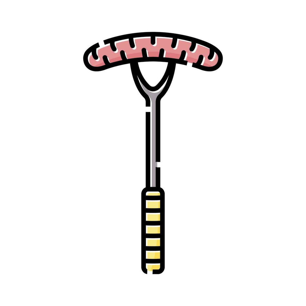 sausage symbol illustration design on a fork vector