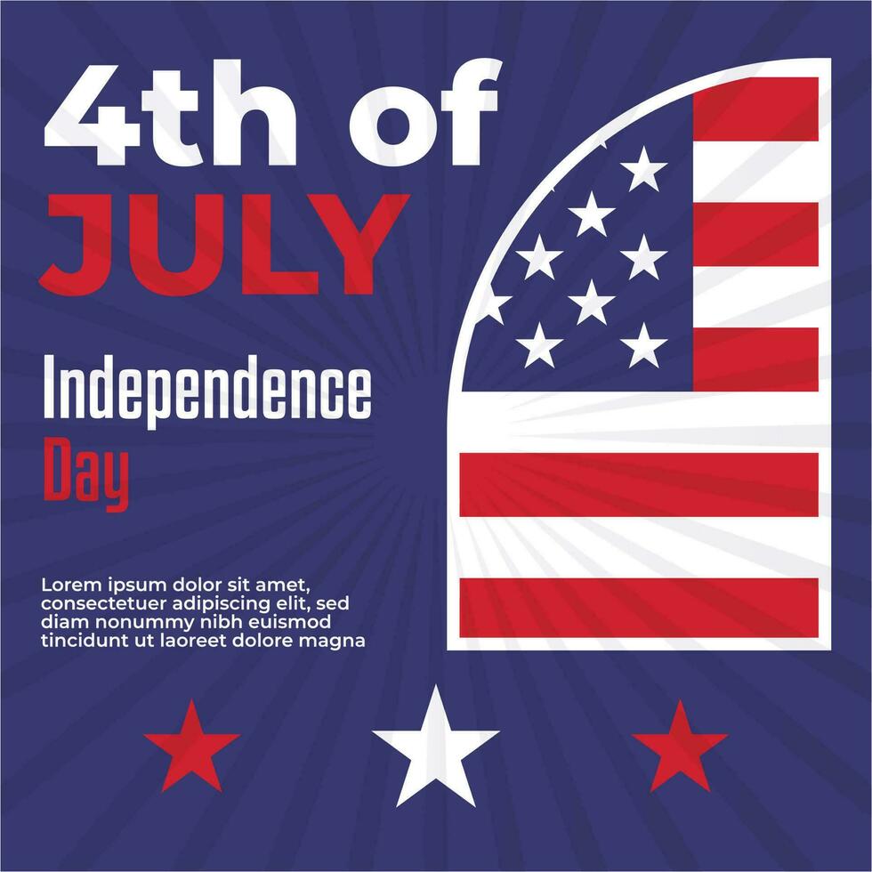 vector americano independencia día celebracion bandera diseño modelo.