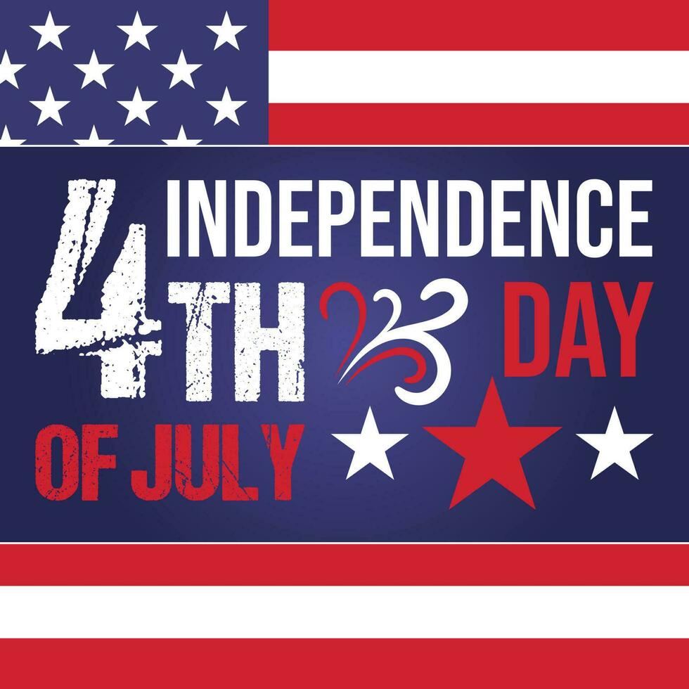 Happy independence day 4th of July holiday in the US. American independence day greeting card or poster design vector. vector