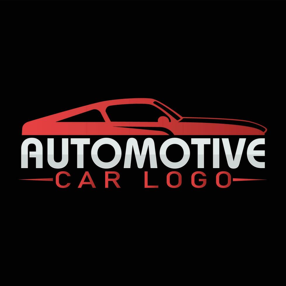 A black and red car logo with a red car logo on a black background. vector