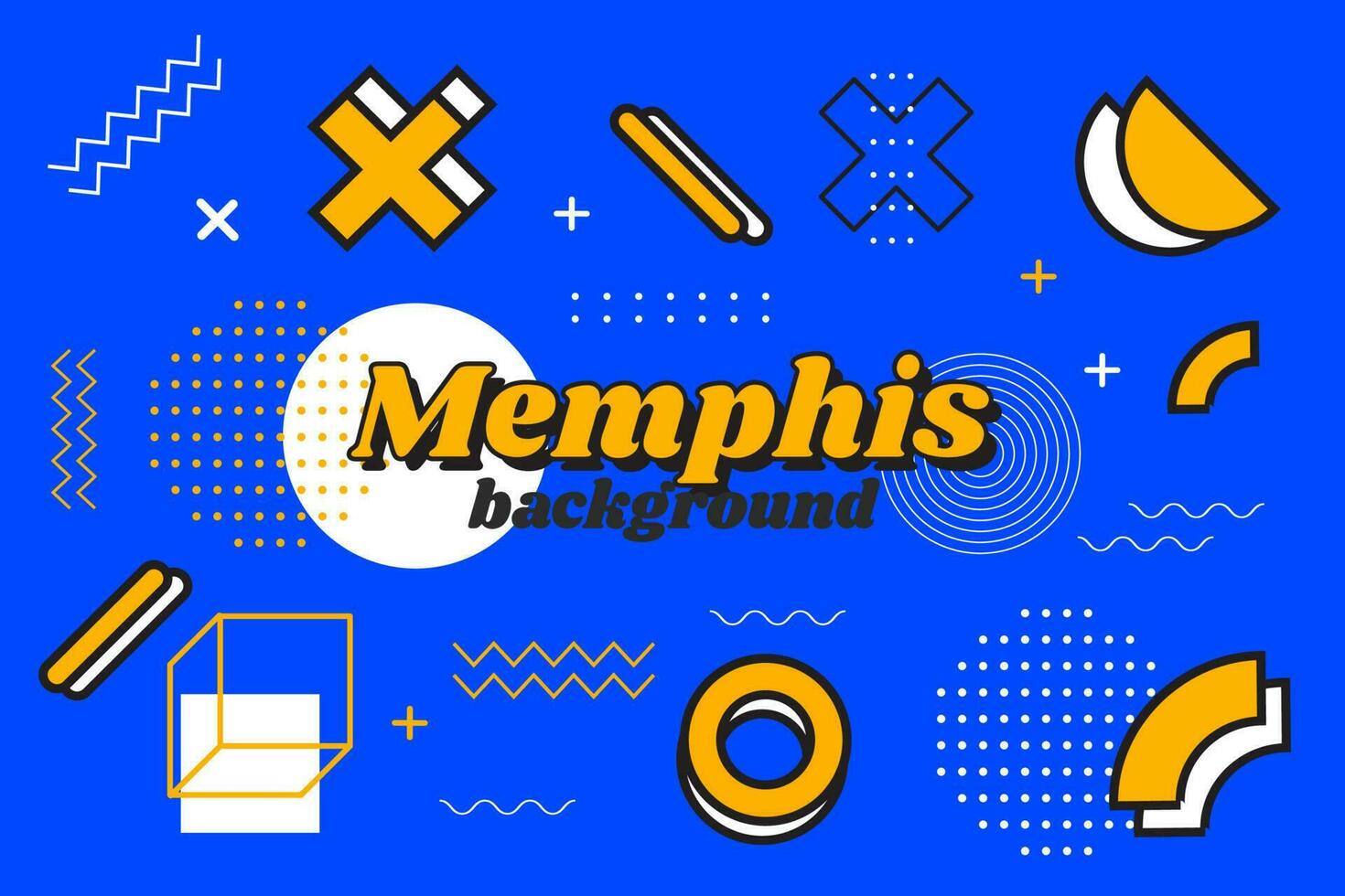 memphis geometric background vector