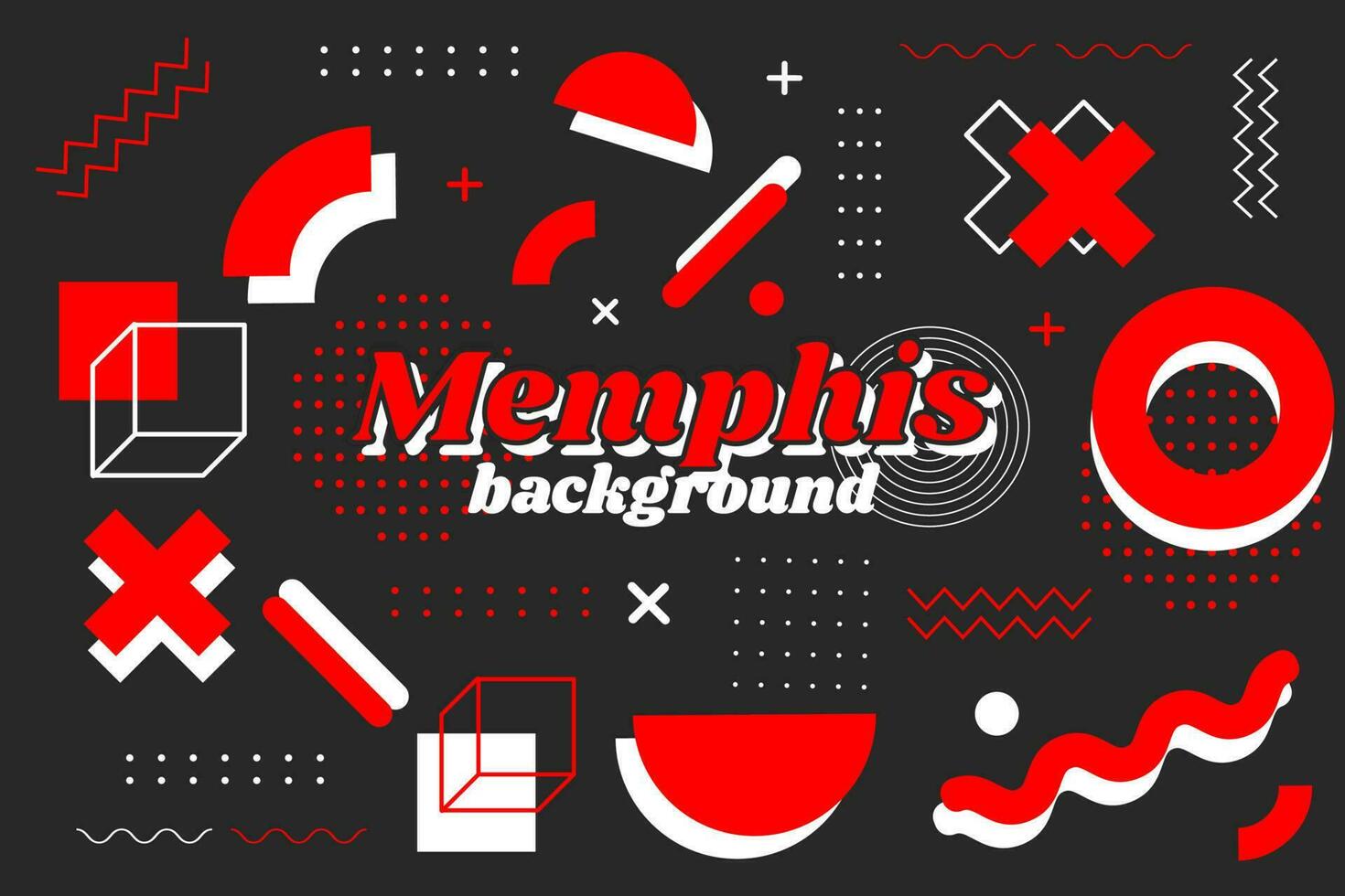 memphis geometric background vector