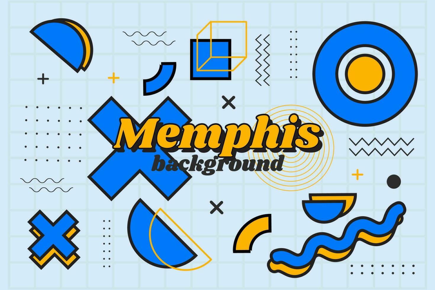 memphis geometric background vector